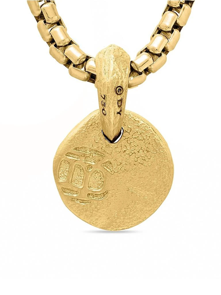 David Yurman Shipwreck Coin Amulet in 18K Yellow Gold, 17MM 6