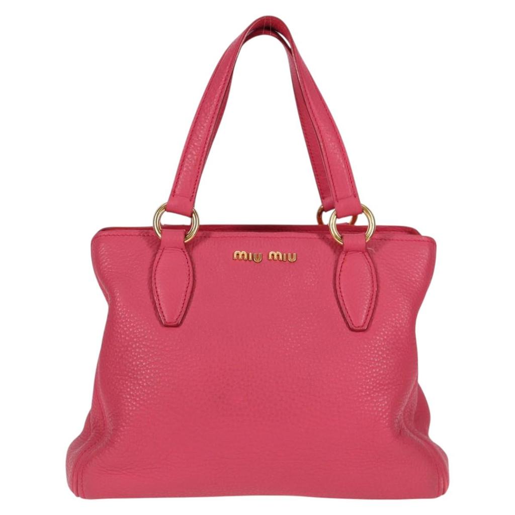 Miu Miu Vitello Leather Tote Bag (Pre-Owned)