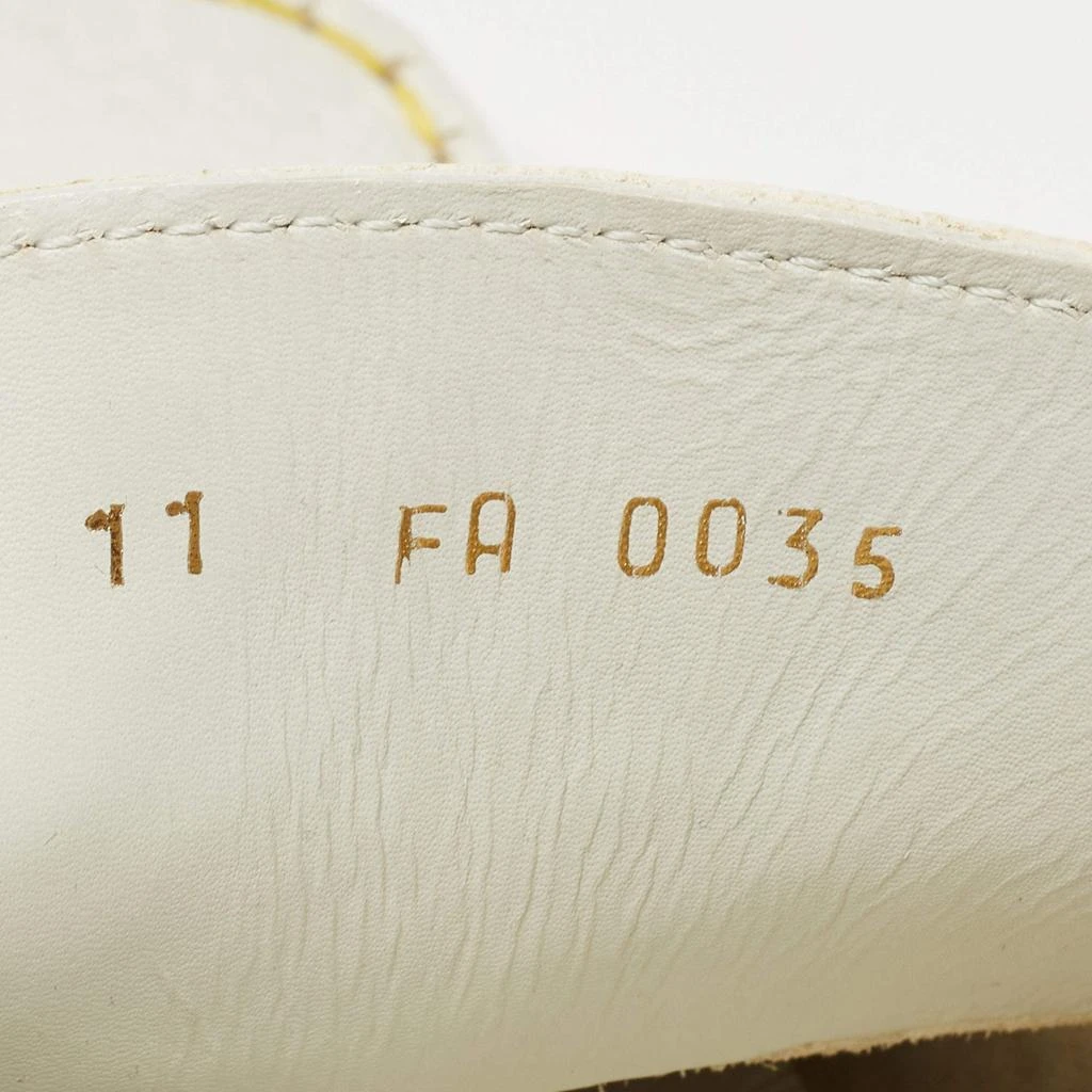Louis Vuitton Louis Vuitton White Leather Lombok Slip On Loafers Size 45 8