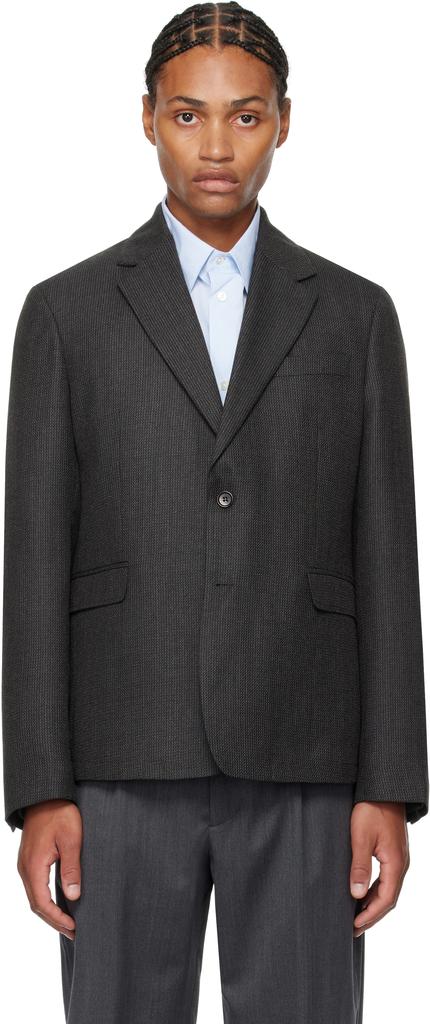 mfpen Gray Single Breasted Blazer