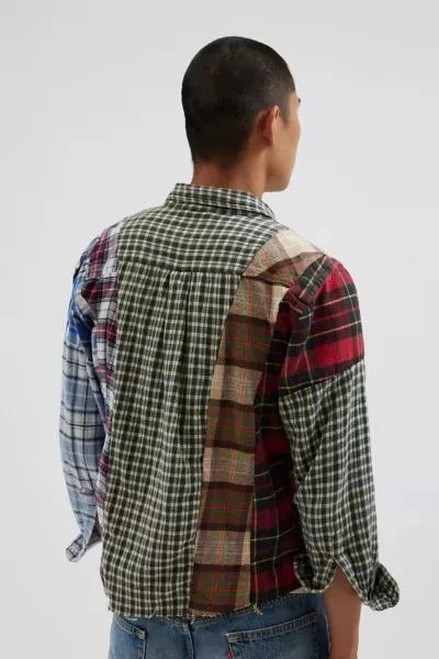 Urban Renewal Urban Renewal Remade Spliced Flannel Long Sleeve Button-Down Shirt 4