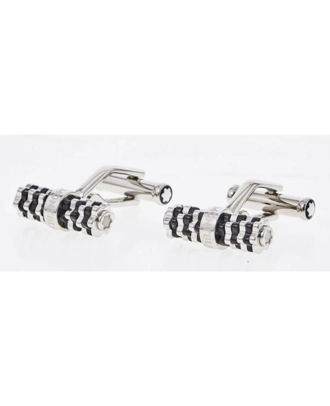 MontBlanc Montblanc Heritage Star Bar Black Resin Stainless Steel Men
s Cufflinks 111313 2