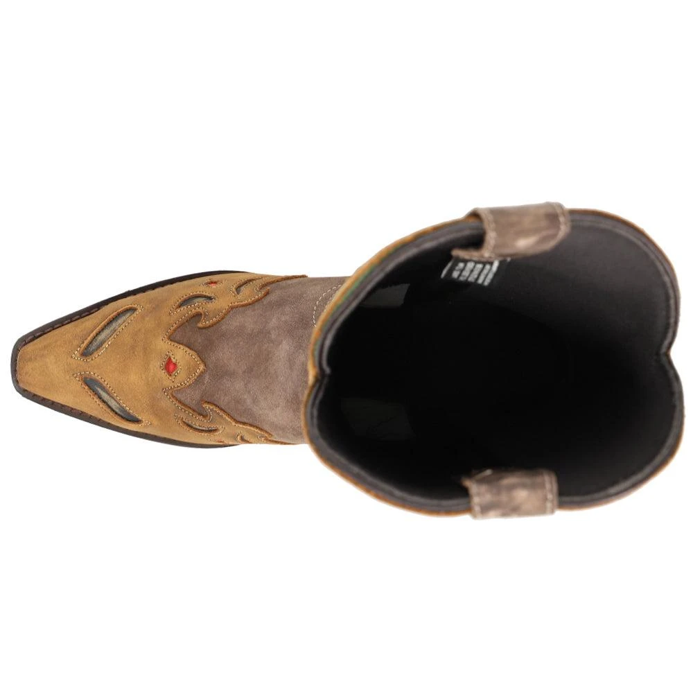 Laredo Miss Kate Floral Tooled Inlay Snip Toe Cowboy Boots 4