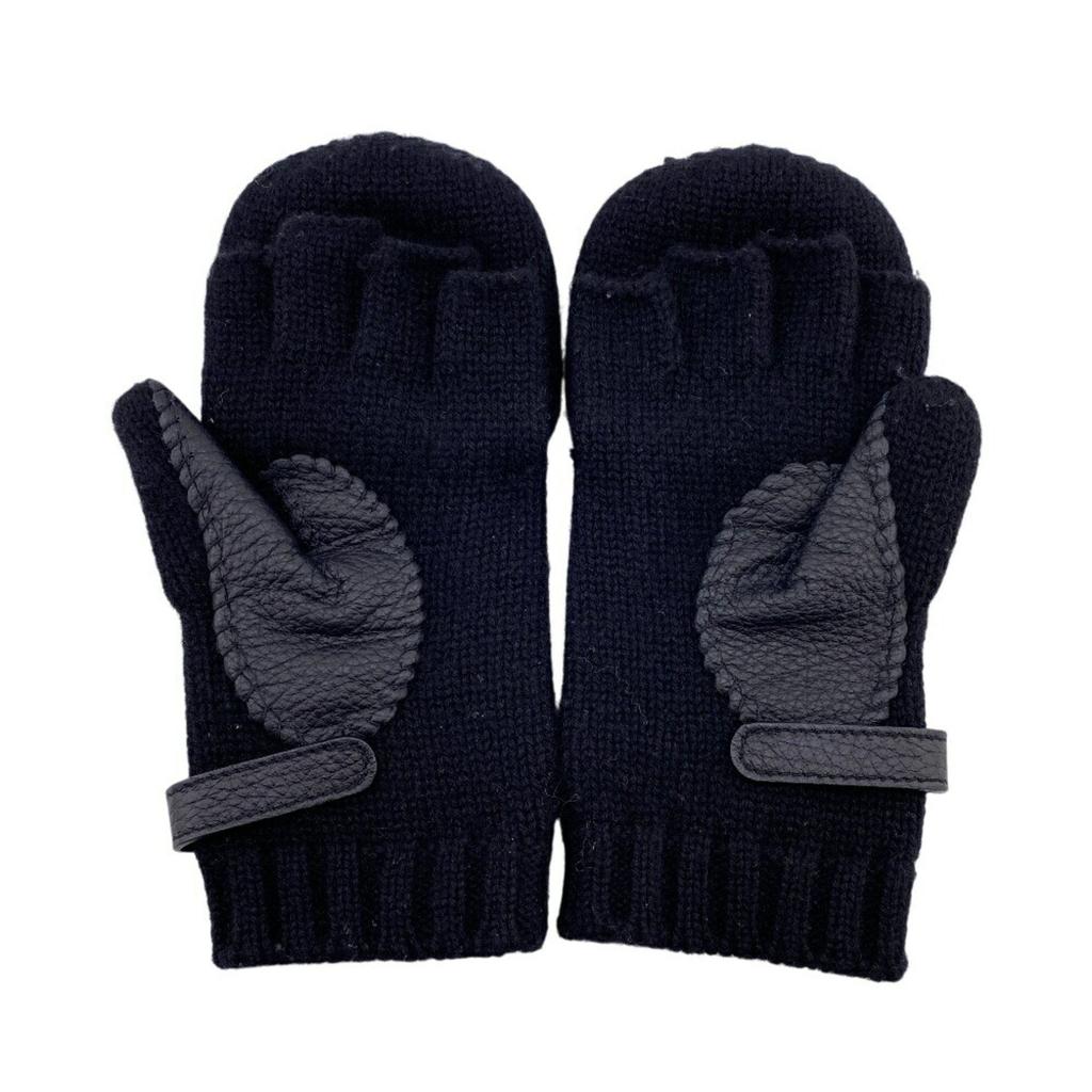 Hermes Cashmere Leather Warm Gloves (Pre-Owned)