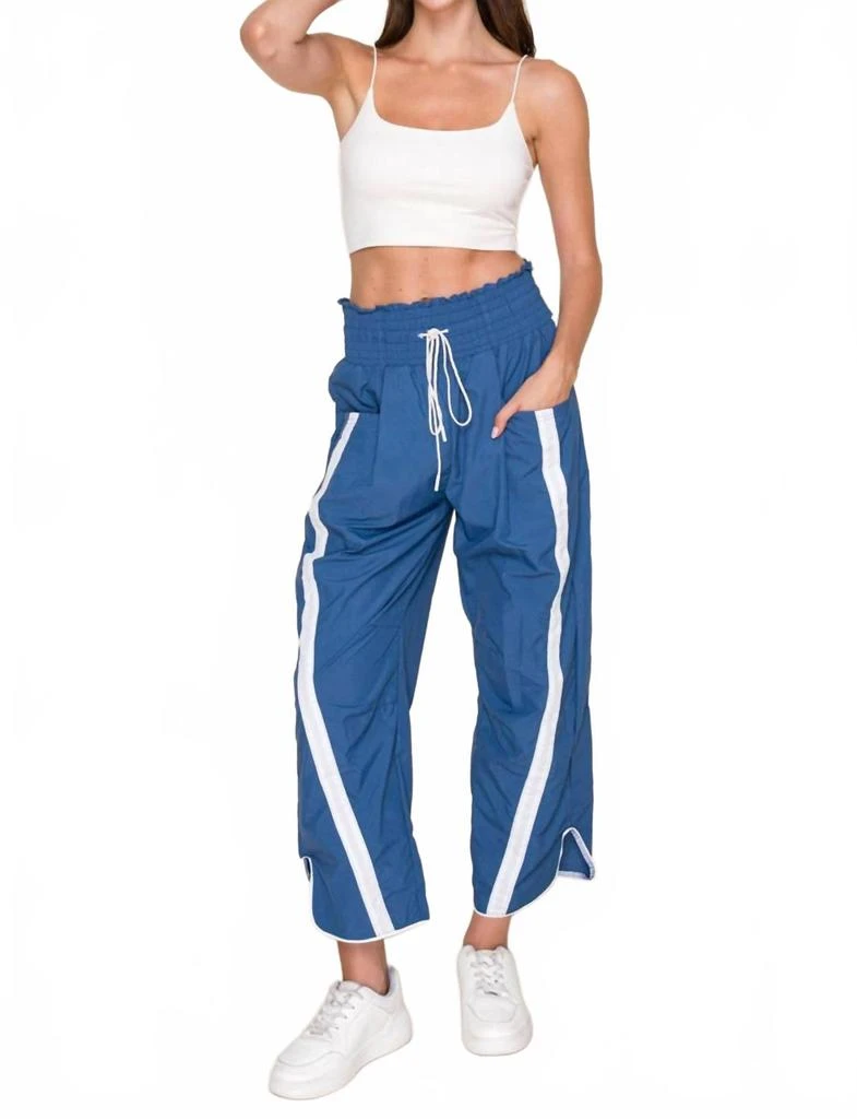 White Birch Breeze Track Pants In Vivid Blue 1