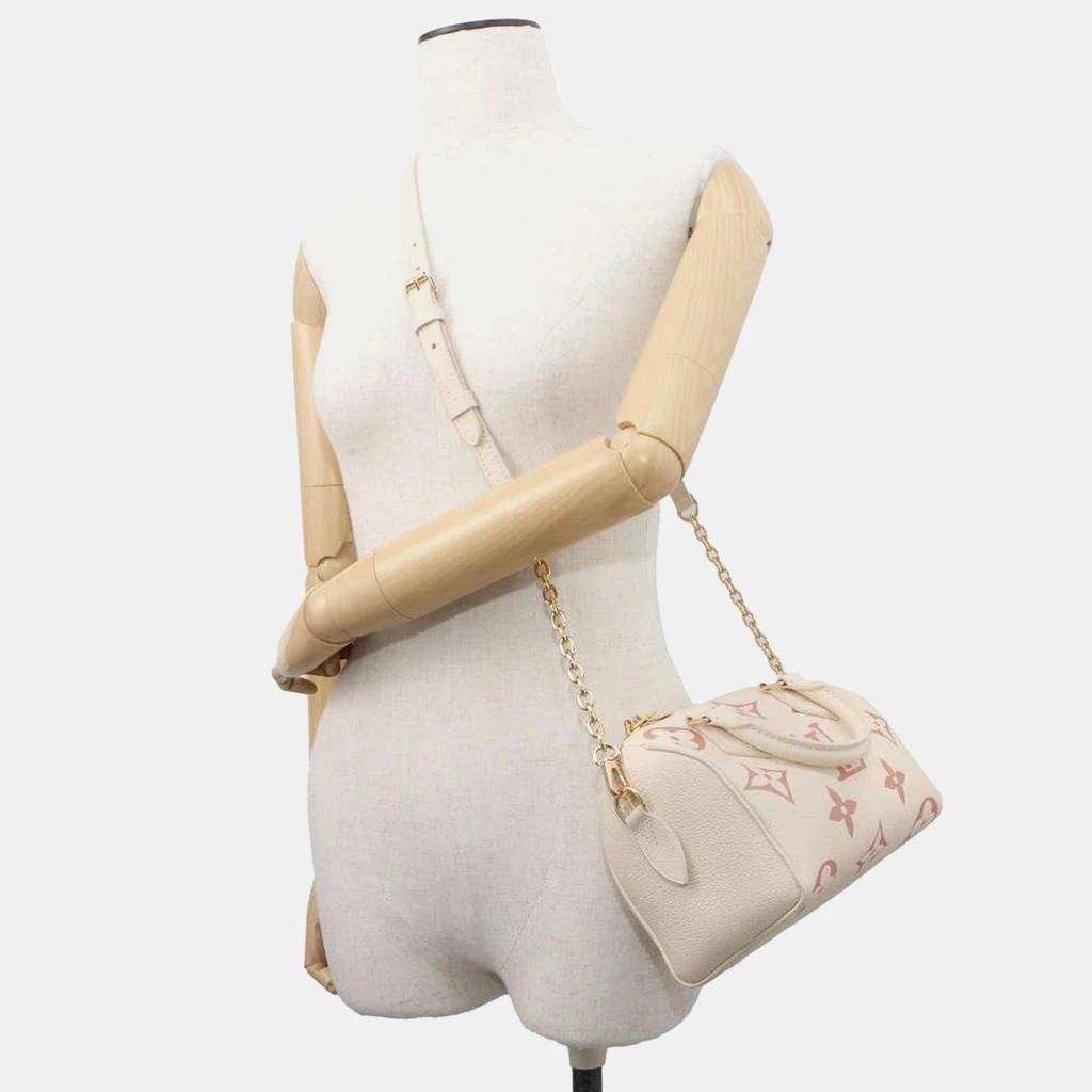 Louis Vuitton Louis Vuitton Cream/Pink Monogram Empreinte Leather Speedy Bandouliere 20 Bag 6