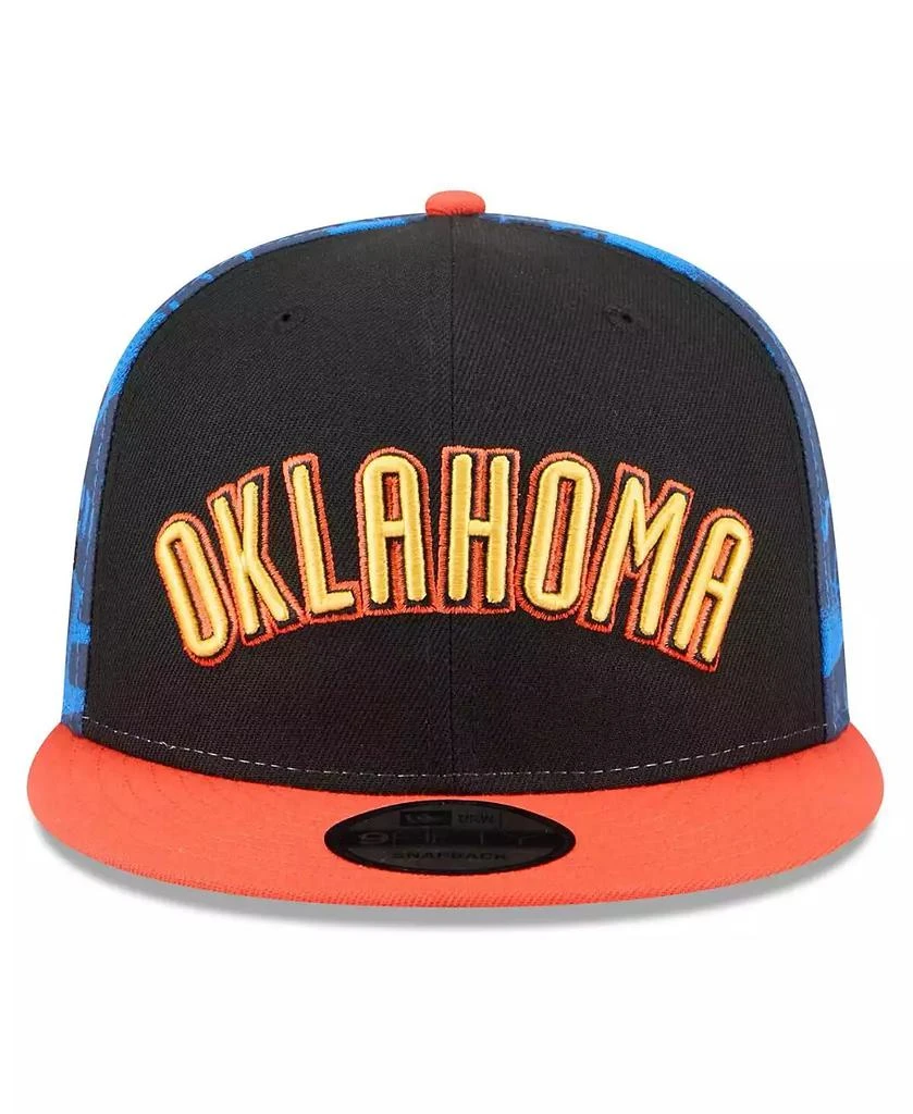 New Era Men's Black Oklahoma City Thunder 2024/25 City Edition 9FIFTY Snapback Hat 2