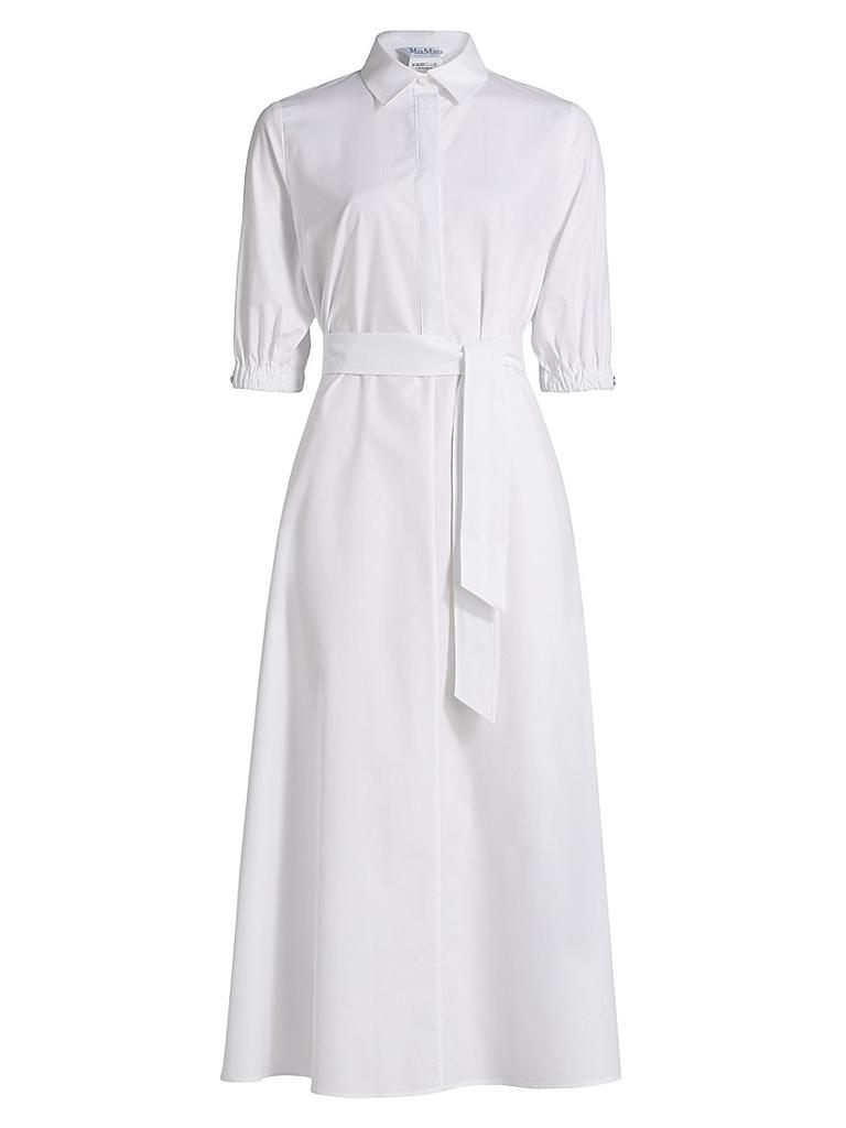 関税送料込み★Max Mara★Agoraio プリーツコットンシャツドレス Max Mara Agoraio ドレス | ブラウン | FARFETCH JP