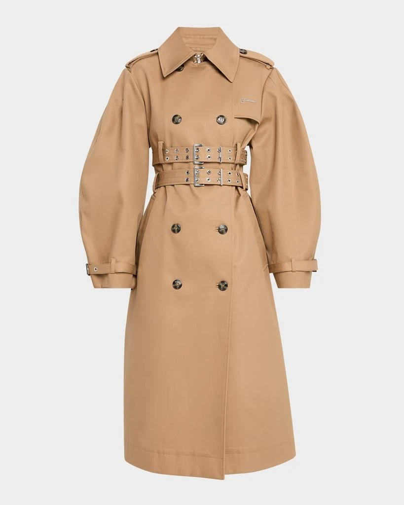 Ganni Bonded Cotton Trench Coat 1