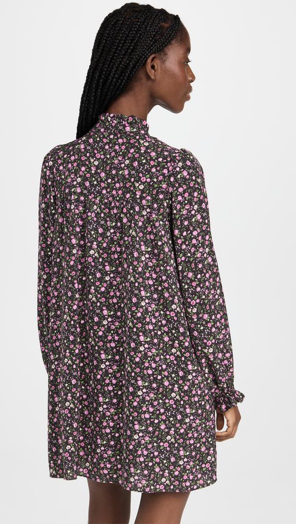 English Factory Floral Button Detail Mini Dress
