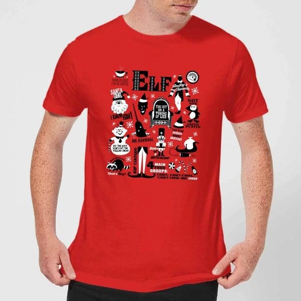 Elf Elf Men
s Christmas T-Shirt - Red 1