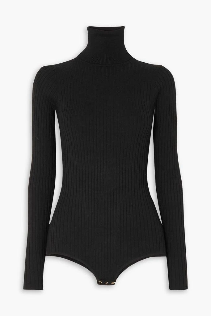DODO BAR OR Lewis crystal-embellished cutout ribbed-knit bodysuit 1