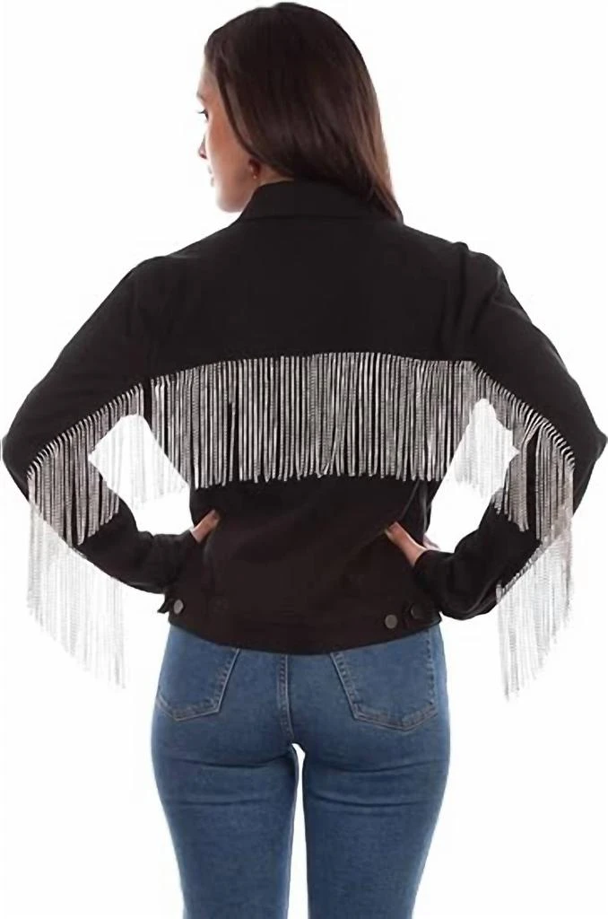 Scully Scully - Rhinestone Fringe Denim Jacket 3