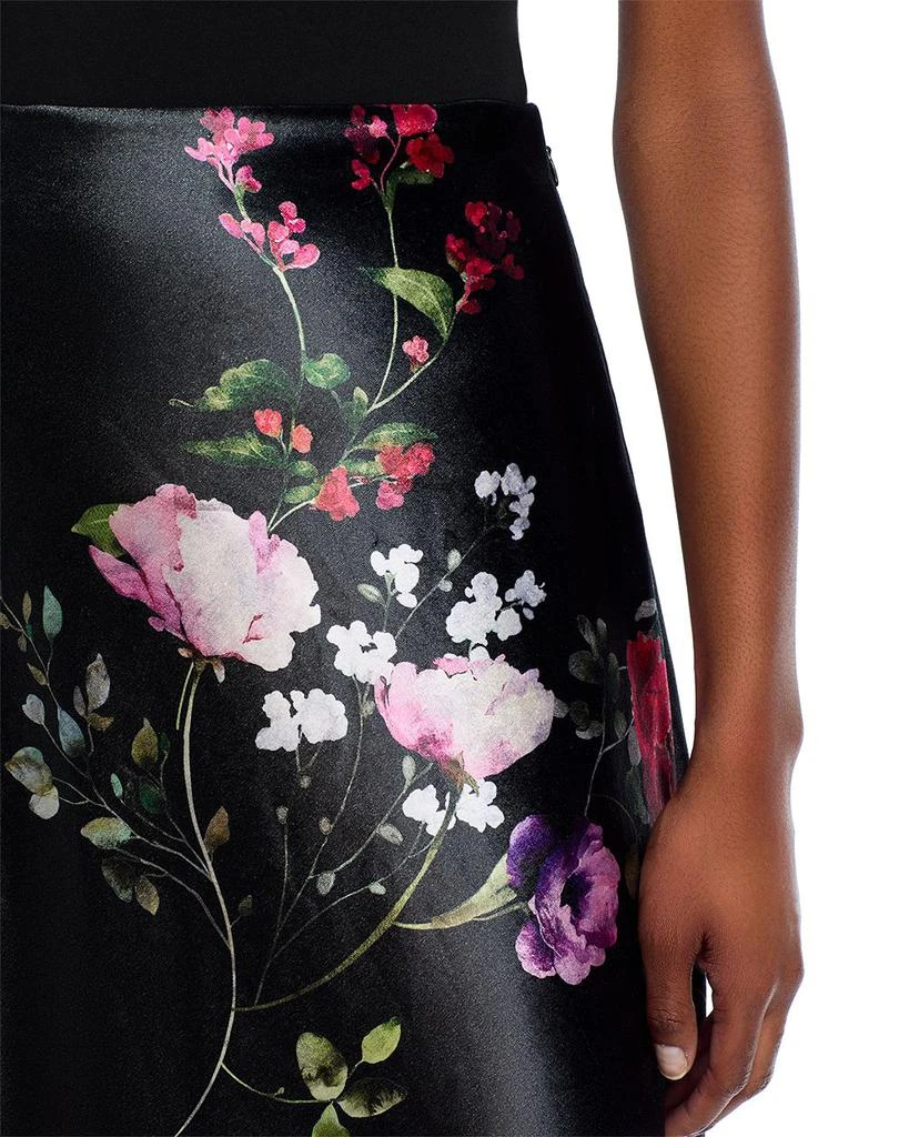 Alice + Olivia Maeve Floral Velvet Midi Slip Skirt 5