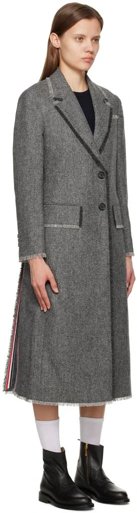 Thom Browne Gray Frayed Coat 2