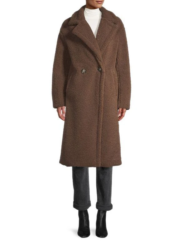 Apparis Anoushka Faux Fur Double-Breasted Coat 1
