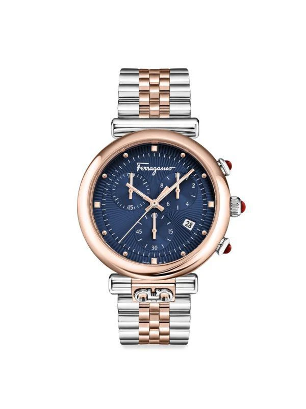 Ferragamo Ora 40MM Stainless Steel Chronograph Watch – On  display picture 1