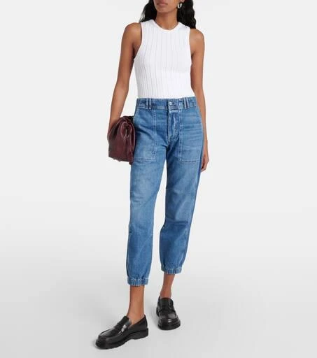 Citizens of Humanity Agni mid-rise twill tapered pants 7