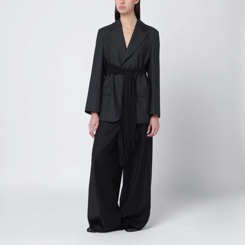 MM6 Black wool-blend jacket with gloves 2