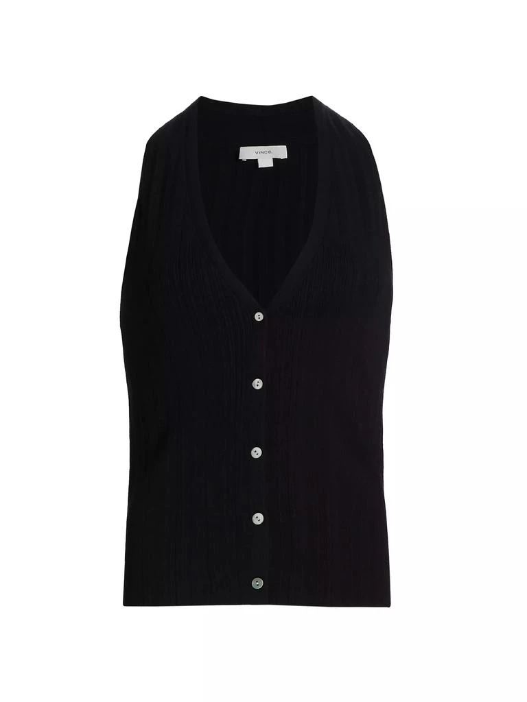 Vince V-Neck Cotton-Blend Vest 1