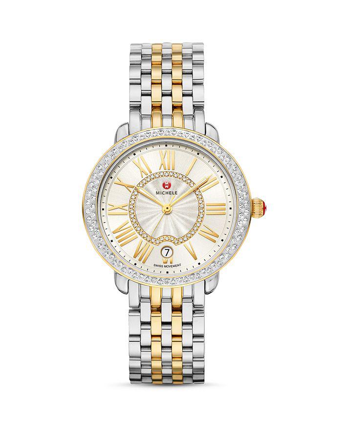 MICHELE Serein Mid Stainless Steel Diamond Watch, 36mm