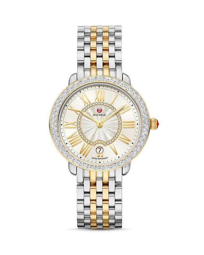 Michele Serein Mid Stainless Steel Diamond Watch, 36mm 1