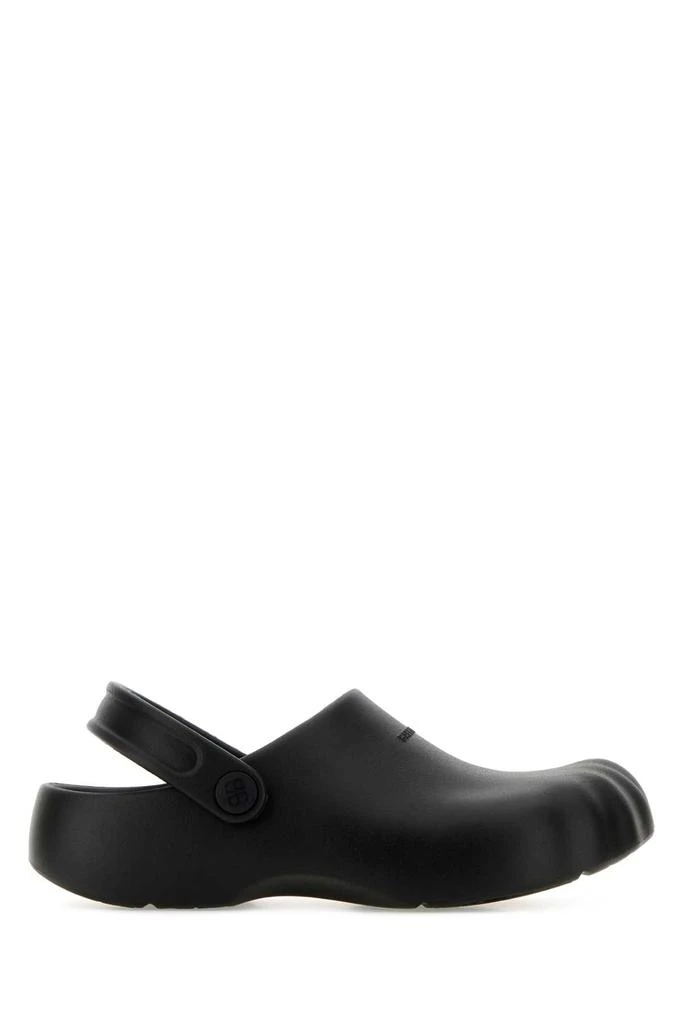 Balenciaga Black Rubber Sunday Slippers 1