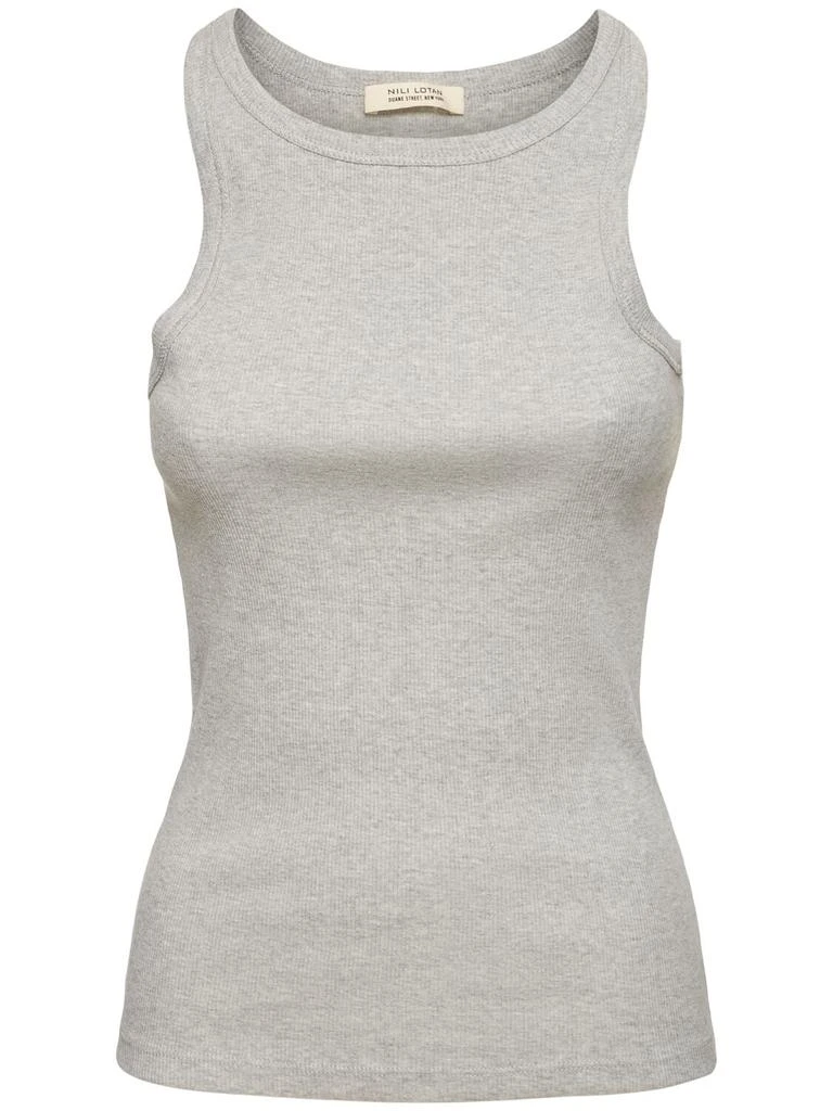 Nili Lotan Jennifer Ribbed Cotton Tank Top 1