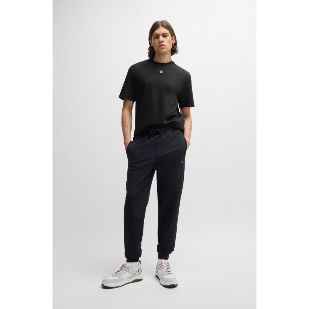 Hugo Boss Interlock-cotton regular-fit T-shirt with stacked logo