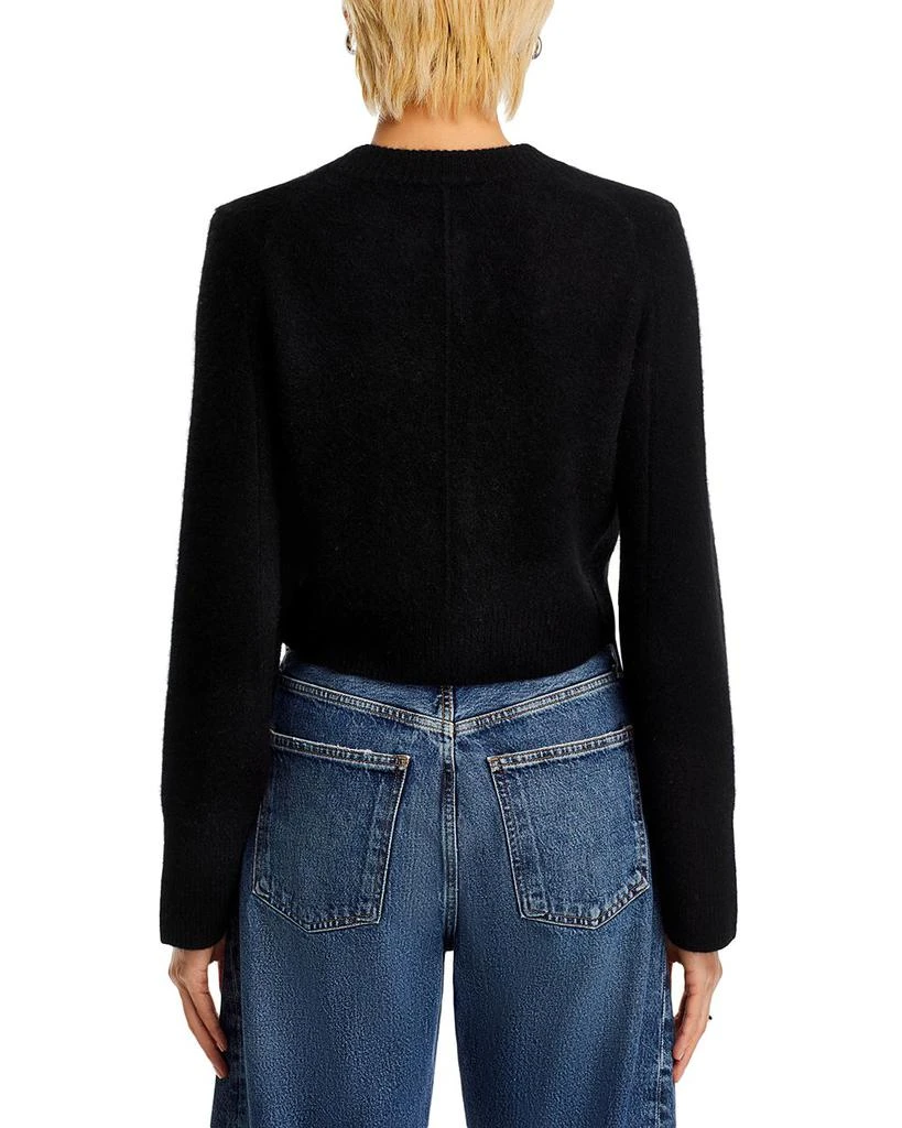 AQUA Cropped Wide Sleeve Crewneck Cardigan - Exclusive 3