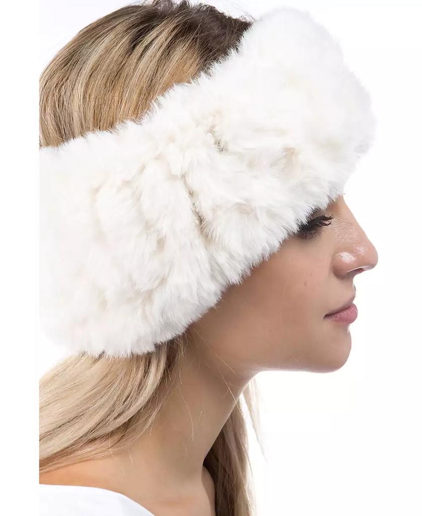 MARCUS ADLER Women's Plush Faux Fur Stretch Headband