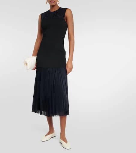Proenza Schouler Niki pleated sheer jersey midi dress 2