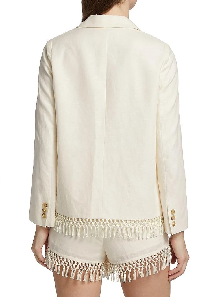 CAMI NYC Chitra Fringe-Trim Linen Jacket 5