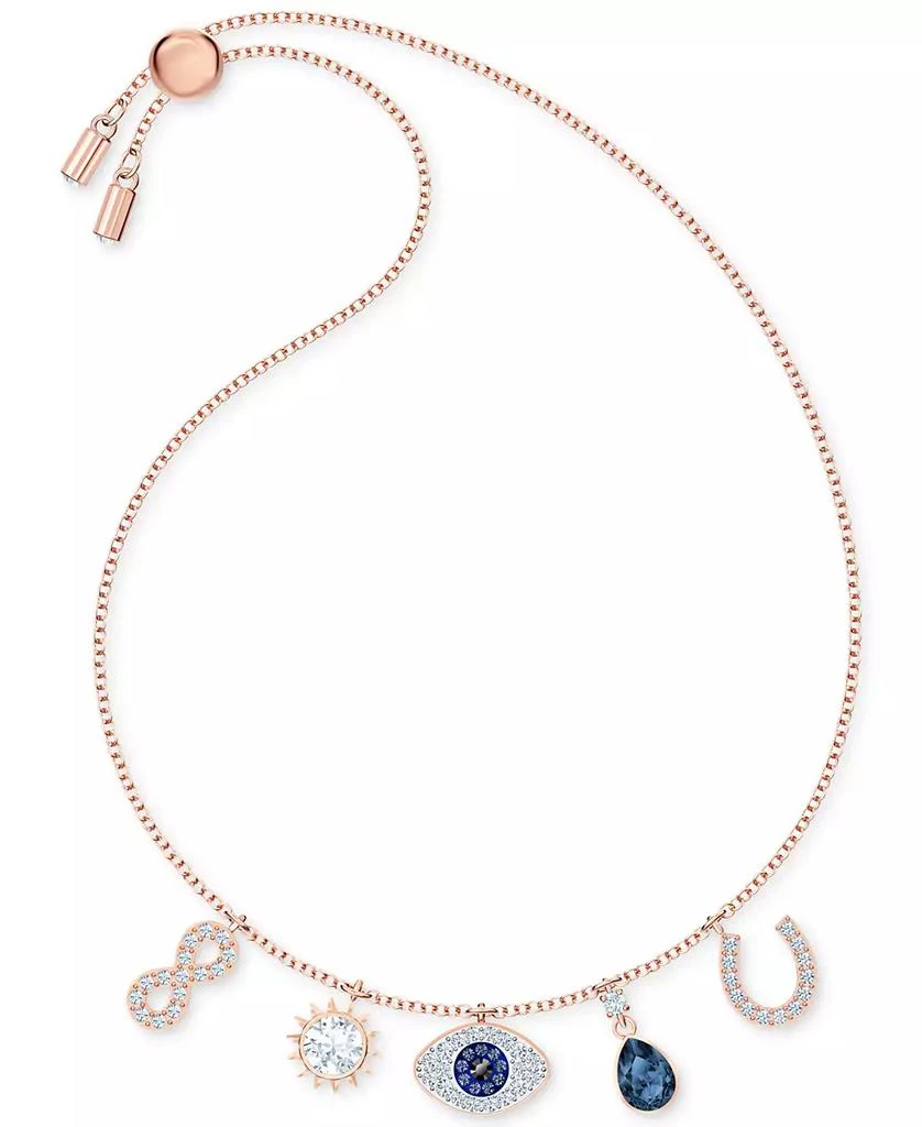 Swarovski Rose Gold-Tone Crystal Protective Charm Bolo Bracelet 2