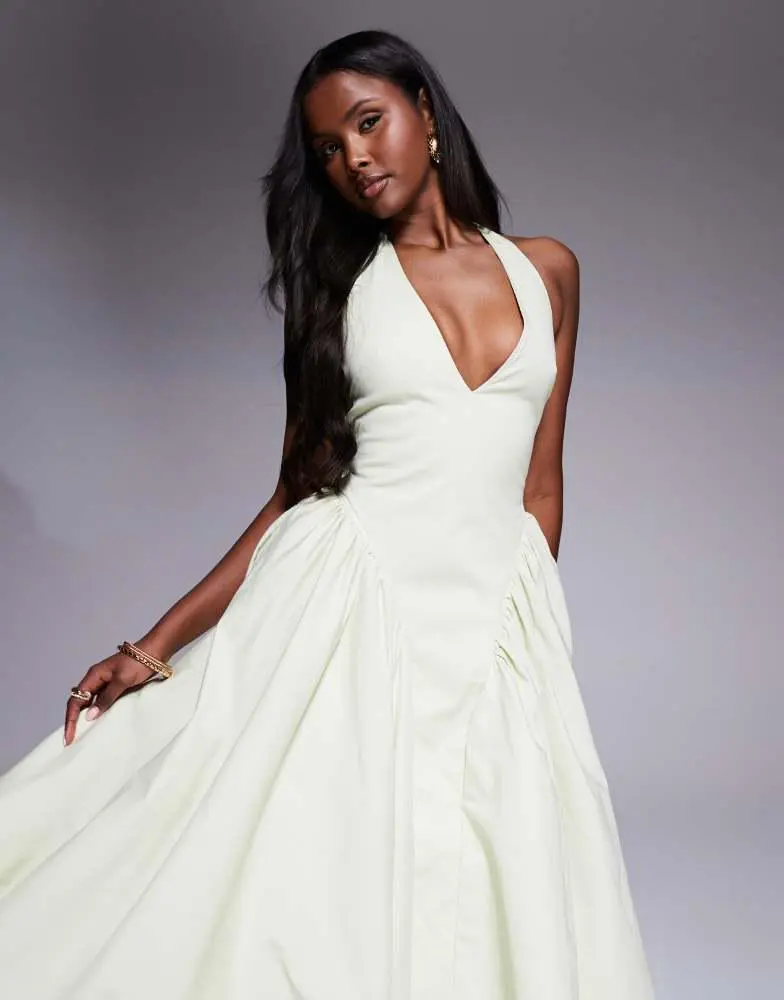 House of CB House of CB Marilyn halter midi sundress in pistachio - Dresses & Skirts - Free Shipping - BeyondStyle House of CB House of CB Marilyn halter midi sundress in pistachio - Dresses & Skirts - Free Shipping - BeyondStyle