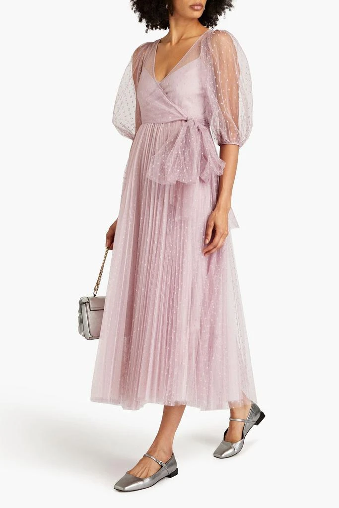 RED Valentino Point d'esprit midi wrap dress 2