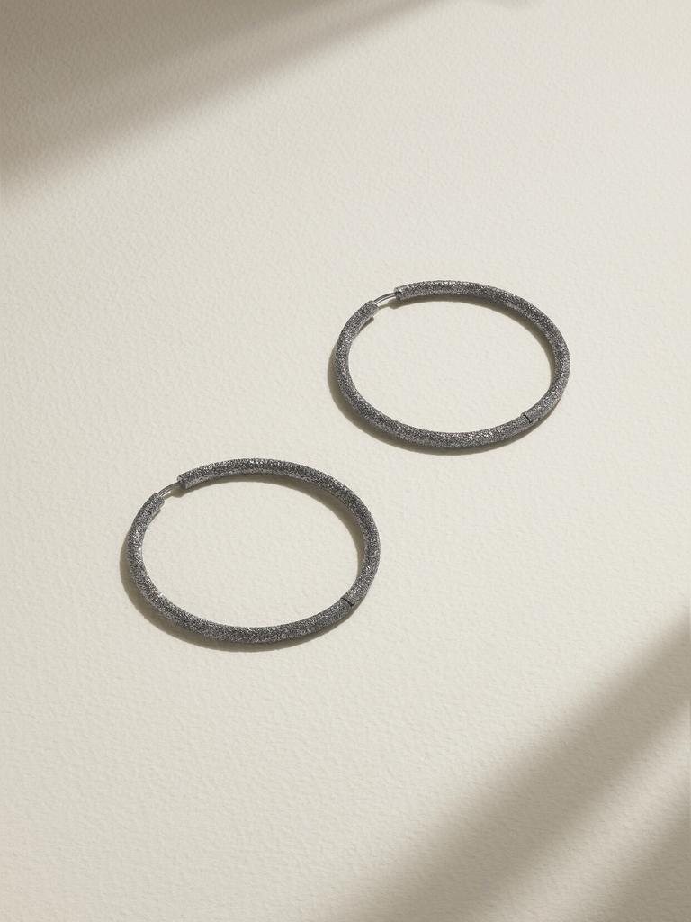 CAROLINA BUCCI Florentine 18k 黑化黄金超大号耳环