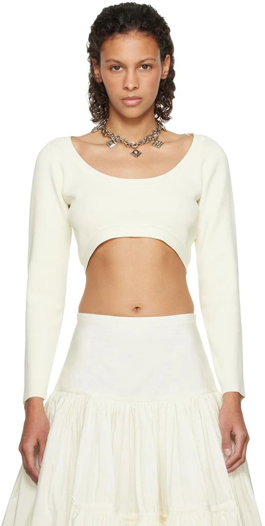 Molly Goddard SSENSE Exclusive Off-White Lucia Long Sleeve T-Shirt 1