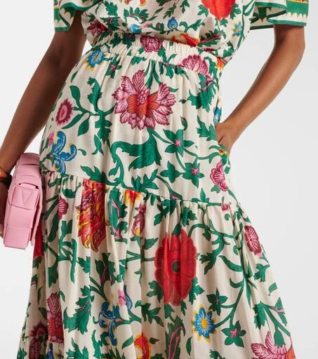 LA DOUBLE J Big tiered cotton and silk maxi skirt 4