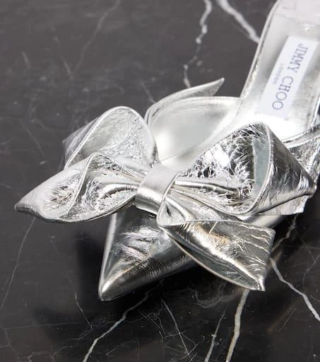 Jimmy Choo Staz 50 metallic leather mules 5