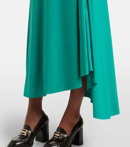 victoria beckham gathered jersey midi dress Gathered jersey midi dress in blue - Victoria Beckham