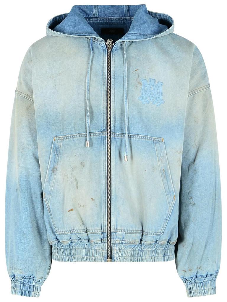 Amiri Logo Patch Zip-Up Jacket – On Sale Now with Up to 41% Off