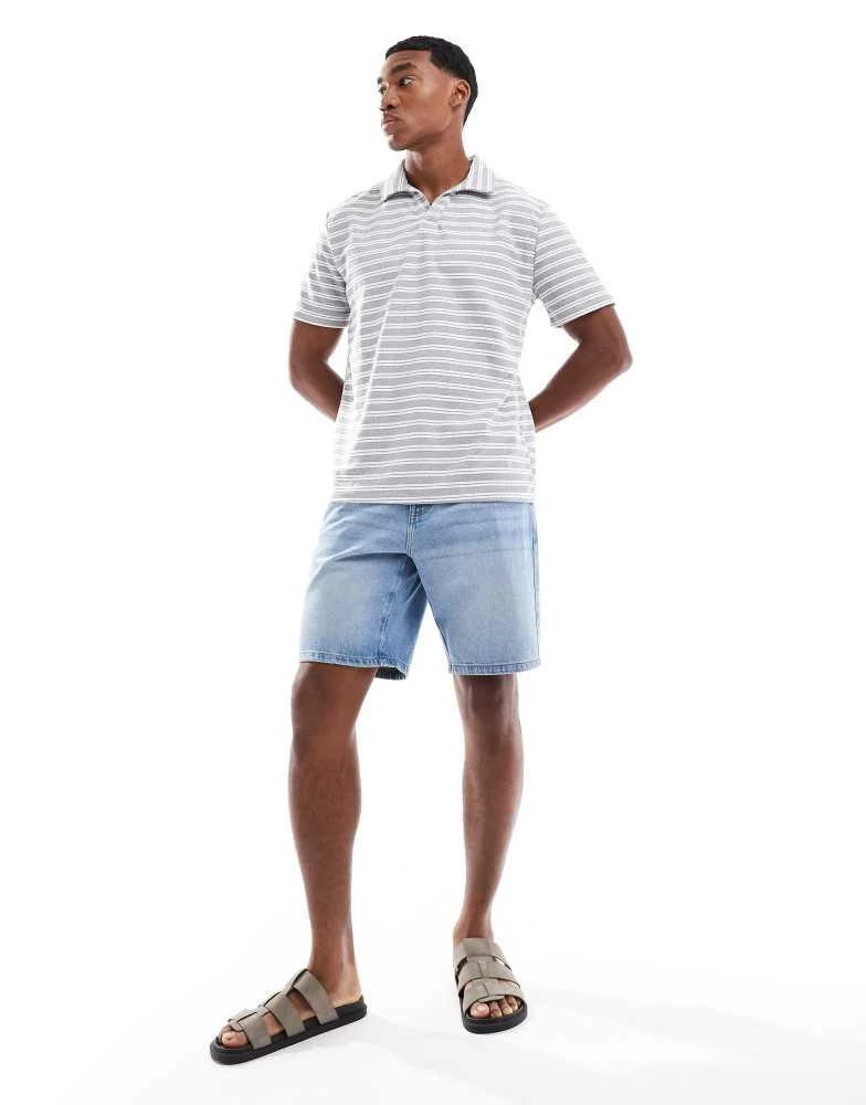 Brave Soul Brave Soul Trophy neck polo shirt in white 3