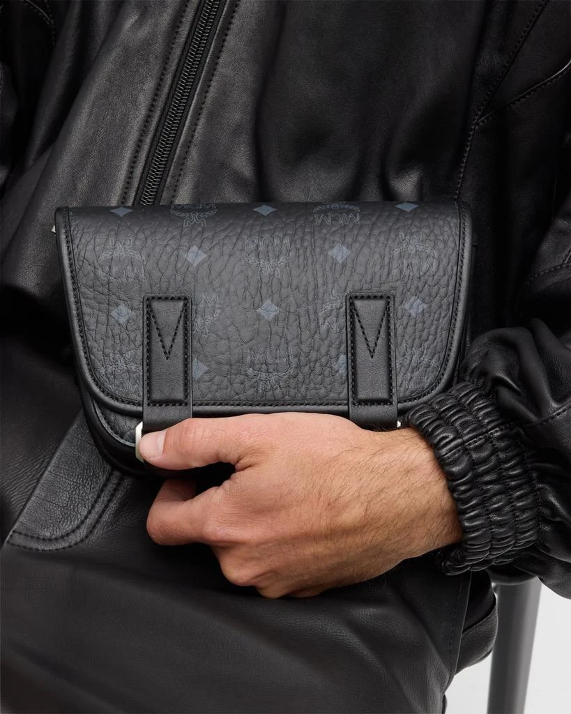 MCM Men's Aren Visetos Monogram Messenger Bag 3