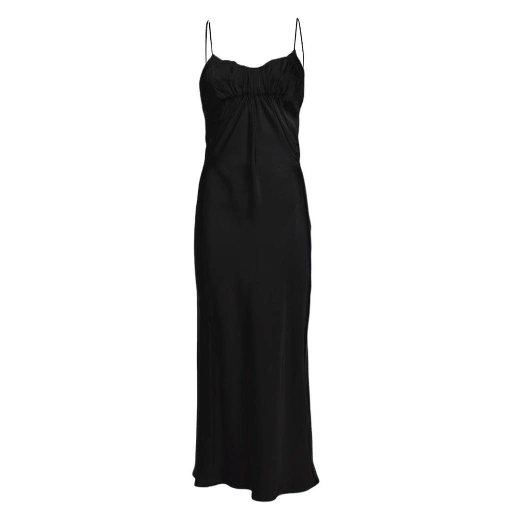 Black Viscose Satin Midi Slip Dress  On Sale Now with Up to 53% Off |  Discover Exclusive Deals & Savings at BeyondStyle  Authentic Jil Sander  women|clothing|dresses with Limited-Time Discounts, Free