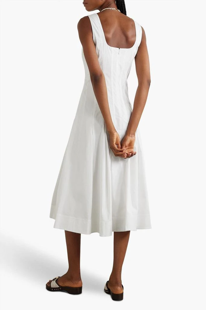 VERONICA BEARD Jolie stretch-cotton poplin midi dress 3