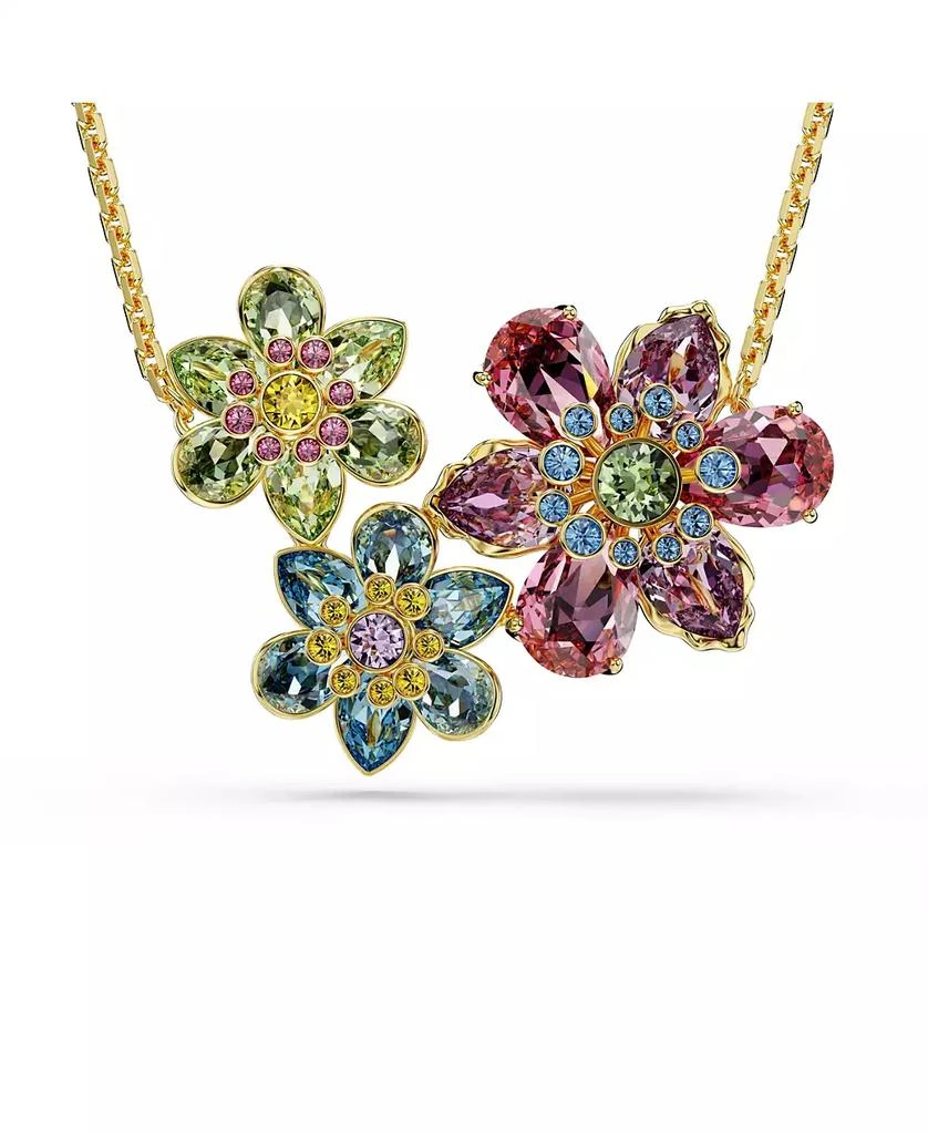 Swarovski Idyllia Mixed Cuts Flower Gold-Tone Plated Pendant Necklace 4