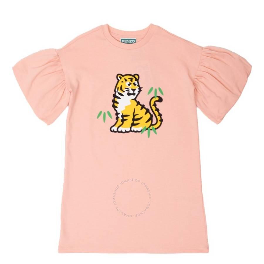 Kenzo Kids Tiger Print Cotton Dress