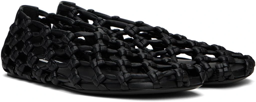 Jil Sander Black Hand-Knotted Ballerina Flats 4