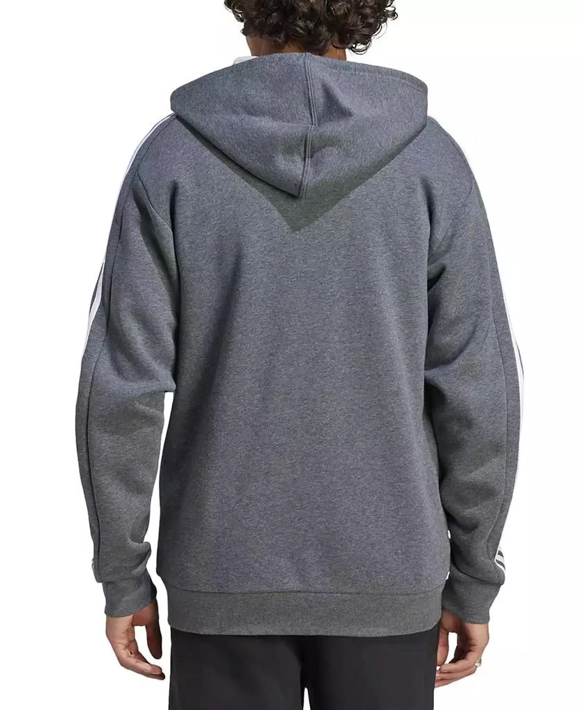 Adidas Men's Essentials 3-Stripes Regular-Fit Full-Zip Fleece Hoodie, Regular & Big & Tall 2